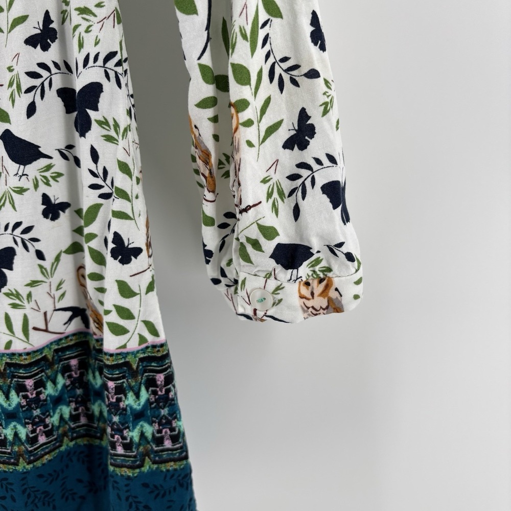 Anthropologie Maeve Woodland Walk Tunic Top Size 2 Boho Whimsy Festival Indie - Picture 5 of 12